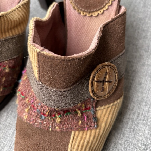 Kenzie Touch Corduroy Leather Brown Suede Clogs Mules Heels Women's Size 9M - Picture 5 of 13
